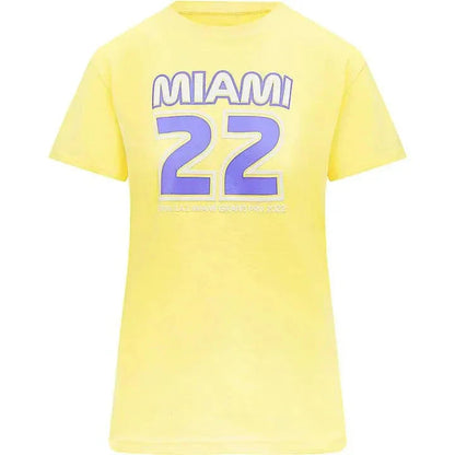 Formula 1 Tech Collection F1 Miami GP Women's Pastel T-Shirt- Pink/Yellow