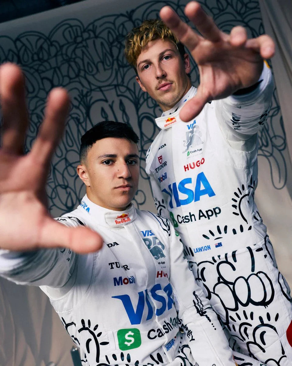 Isack Hadjar 2025 Visa Cash App Racing Bulls Replica F1 Race Suit - British GP - F1 Vintage Racewear