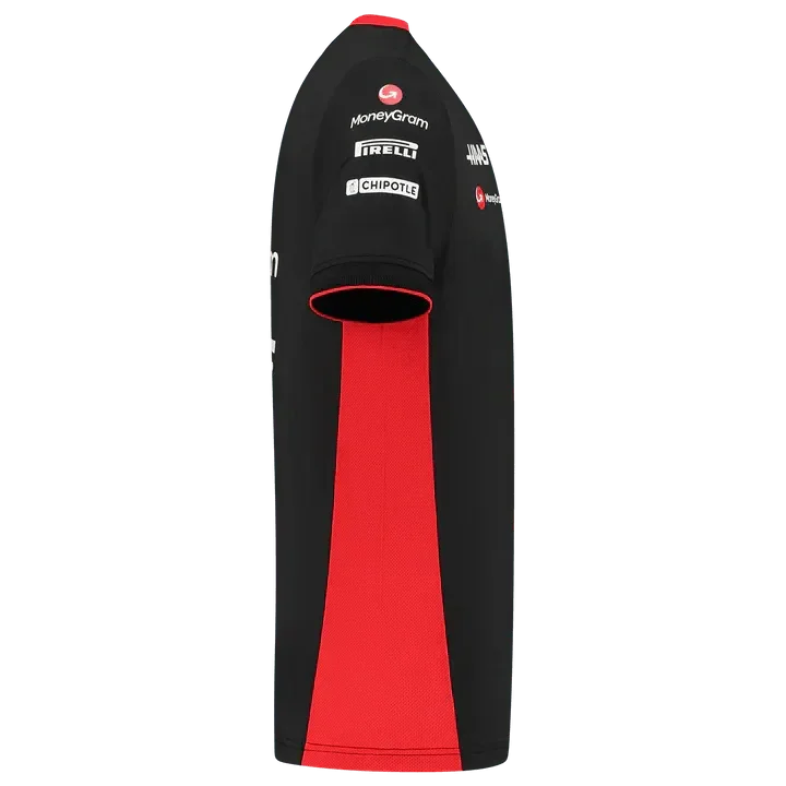 Haas Racing F1 2023 Men's Team Fitted Polo Shirt - Black