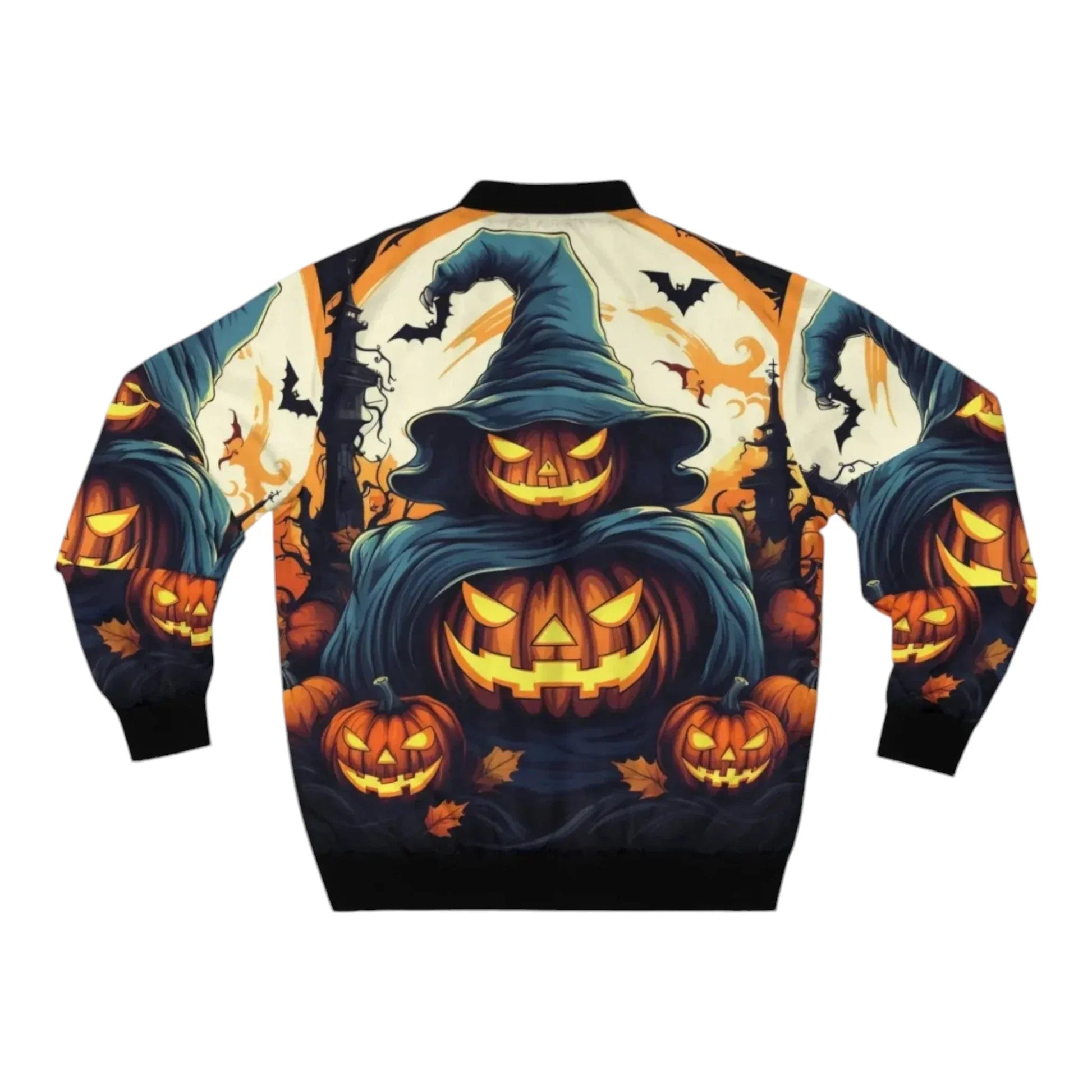 Halloween Jack O Lantern Unisex Bomber Jacket - F1 Vintage Racewear