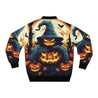 Halloween Jack O Lantern Unisex Bomber Jacket - Vintage F1 Racewear