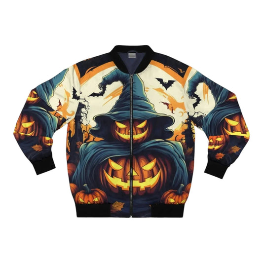 Halloween Jack O Lantern Unisex Bomber Jacket
