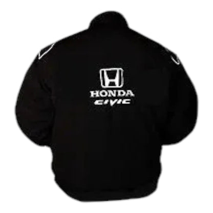 Honda Civic Racing Jacket Black - F1 Vintage Racewear