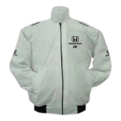 Honda Racing Jacket White - F1 Vintage Racewear