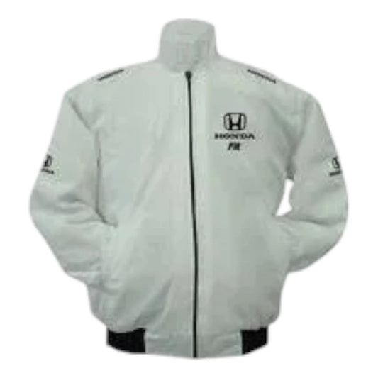 Honda Civic Racing Jacket White - F1 Vintage Racewear
