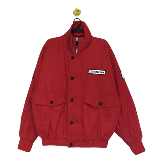 Honda Grand-Prix Vintage Racing Embroidered F1 Team Jacket - F1 Vintage Racewear