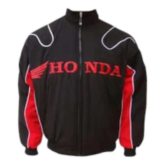 Honda Racing Jacket Black with Red - F1 Vintage Racewear