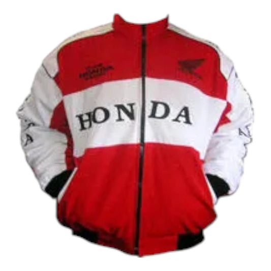 Honda Racing Jacket Red and White - F1 Vintage Racewear