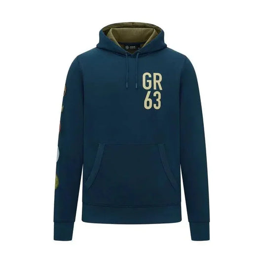 Mercedes Benz F1 Special Edition George Russell 2023 Vintage Hoodie-Blue - F1 Vintage Racewear