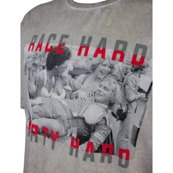 JAMES HUNT T-SHIRT RACE HARD PARTY HARD