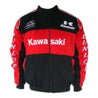 Kawasaki KX Motorcycle Jacket Black and Red - F1 Vintage Racewear