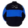Kawasaki Motorcycle Jacket Black and Royal Blue - Vintage F1 Racewear