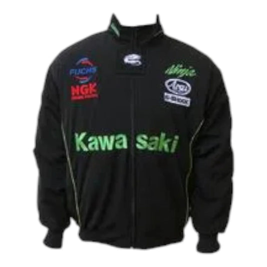 Kawasaki Ninja G-Shock Motorcycle Jacket Black - F1 Vintage Racewear