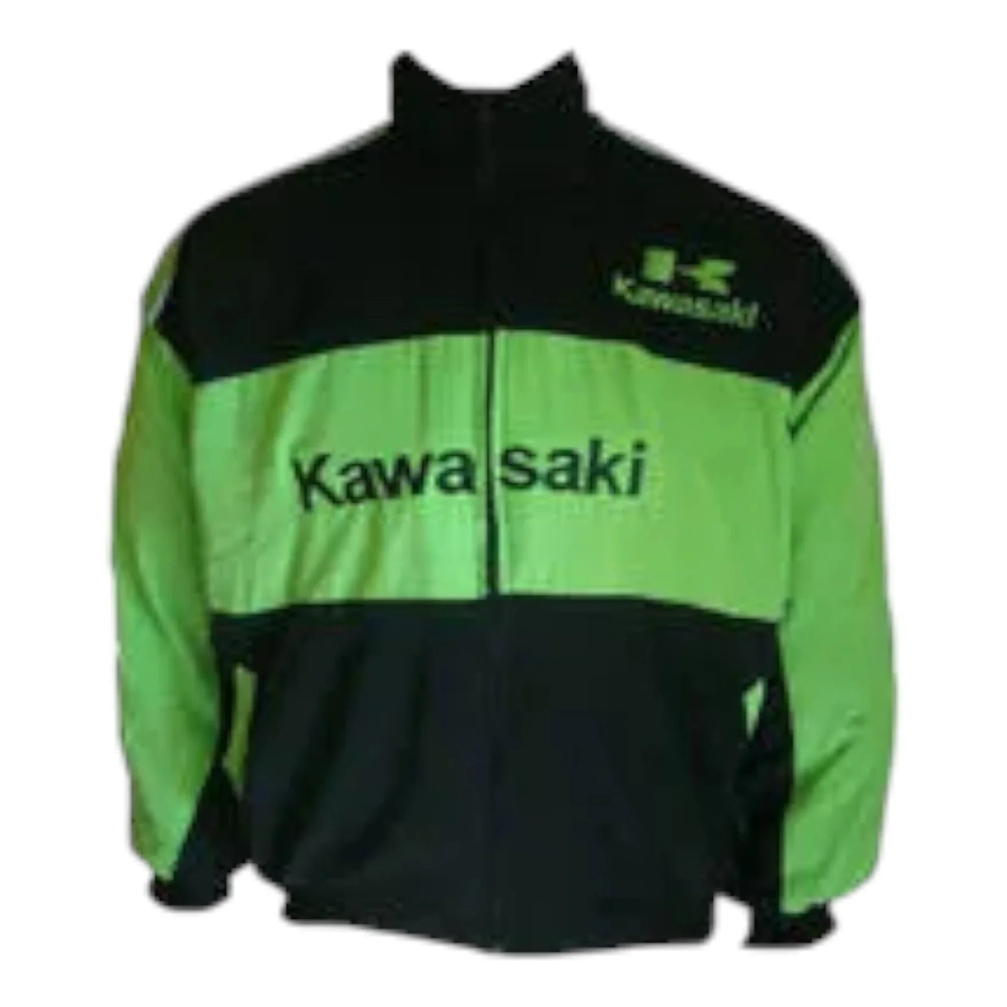 Kawasaki Motorcycle Jacket Black and Green