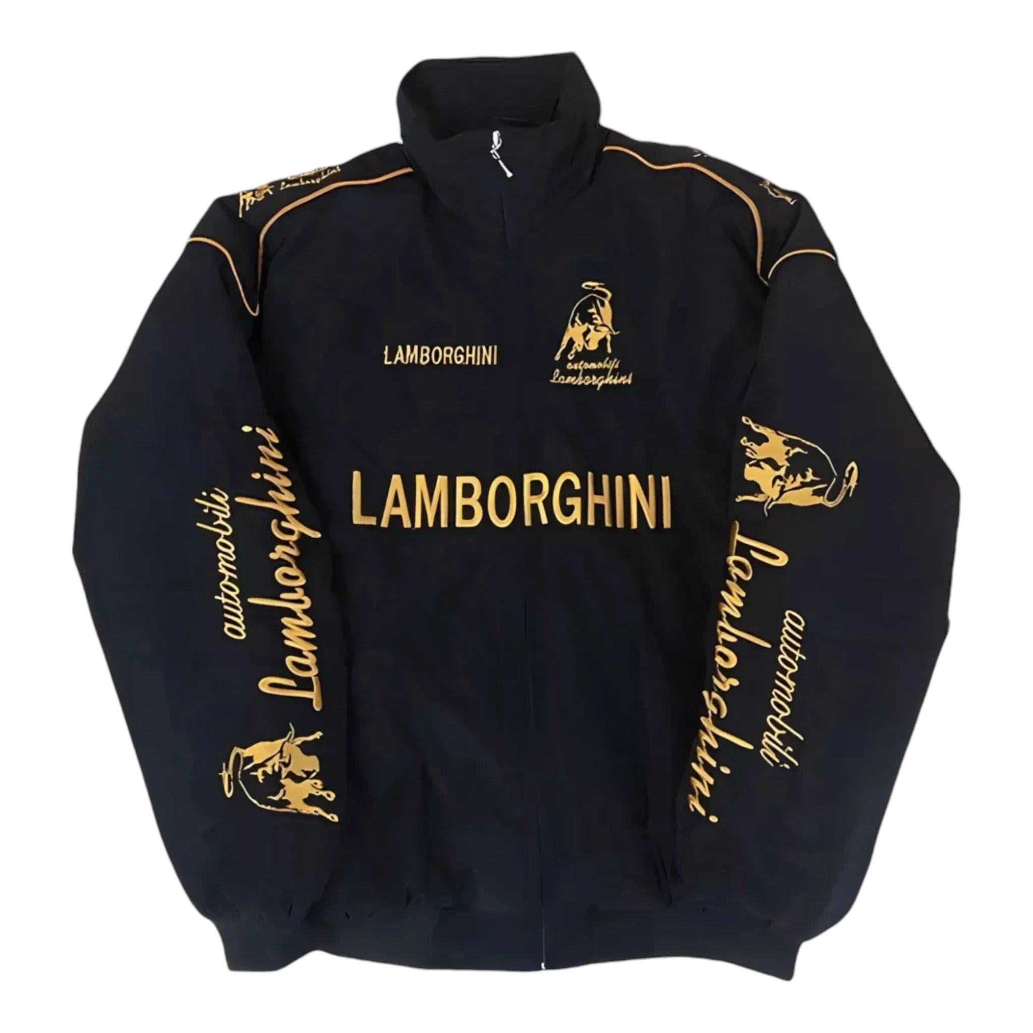 Lamborghini F1 Vintage Style Embroidery Racing Jacket - Vintage F1 Racewear