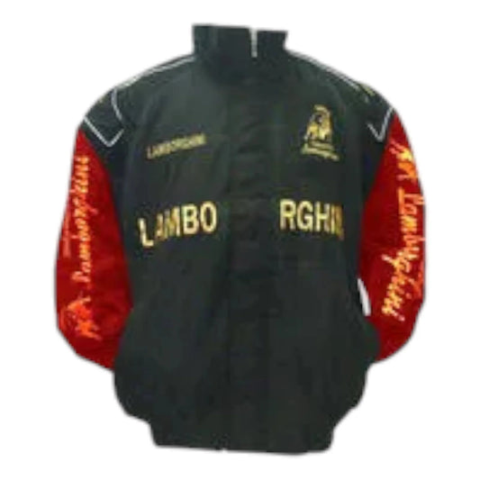 Lamborghini Racing Jacket Black and Red - F1 Vintage Racewear