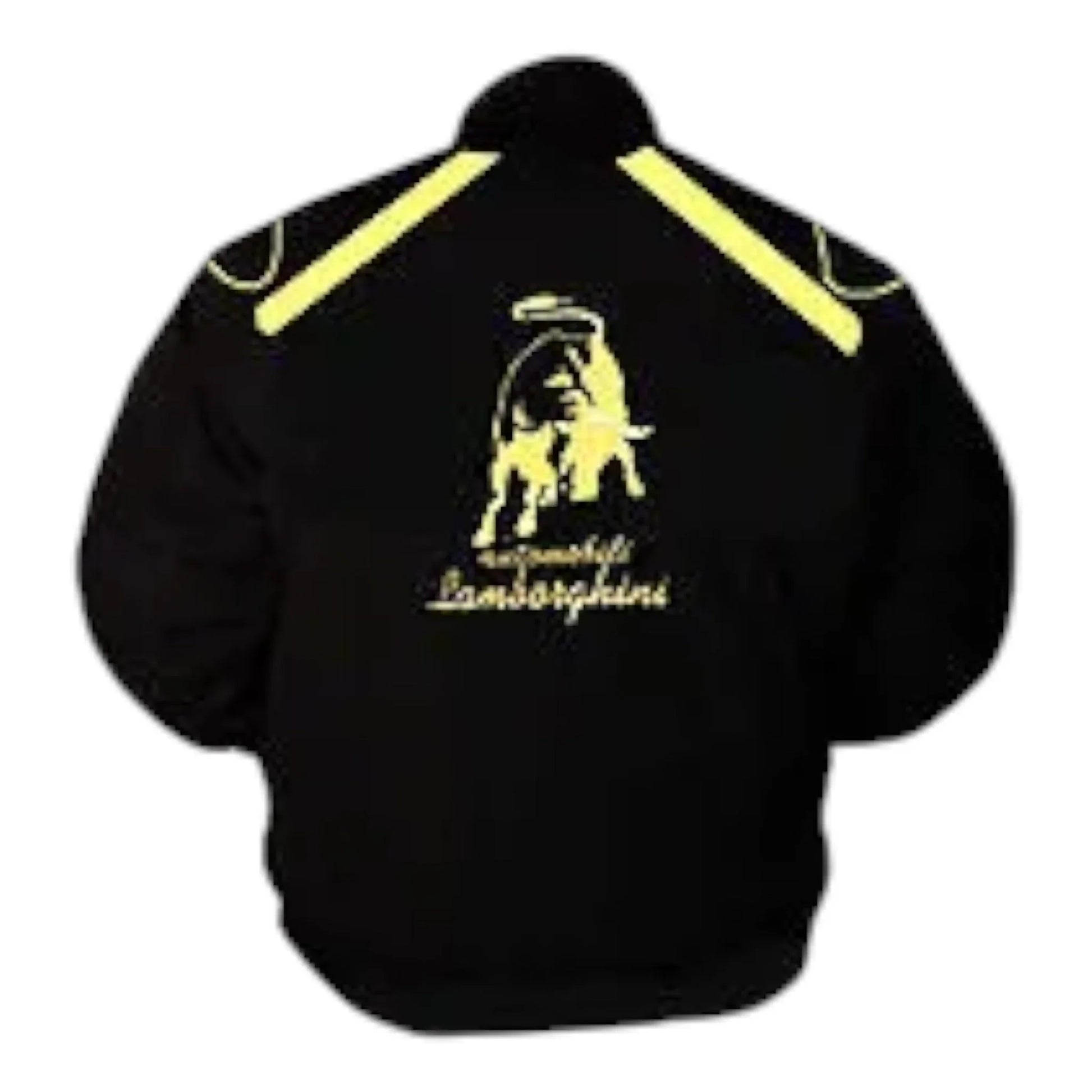 Lamborghini Racing Jacket Black and Yellow with piping - F1 Vintage Racewear