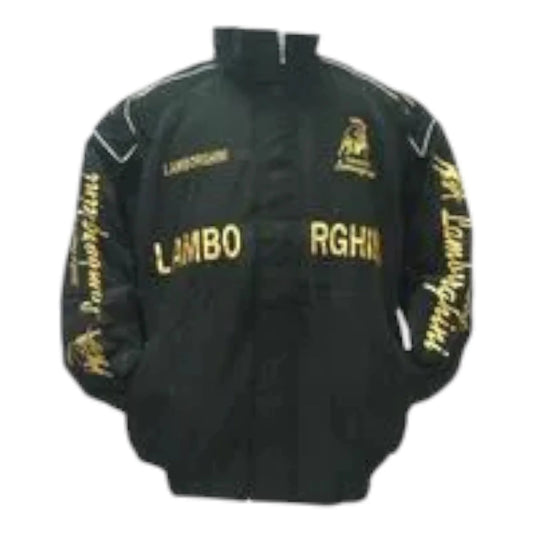Lamborghini Racing Jacket Black - F1 Vintage Racewear