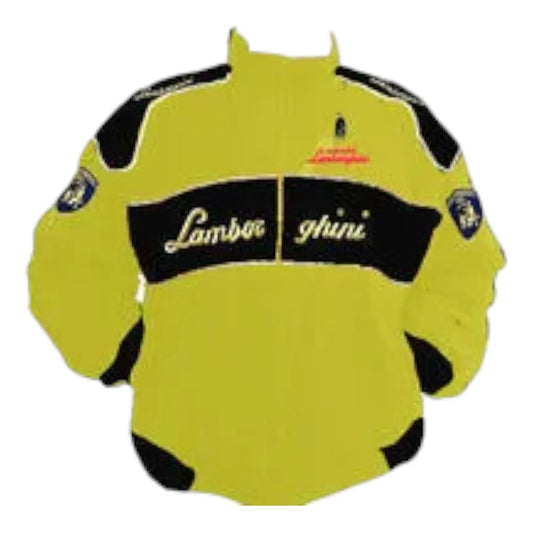 Lamborghini Racing Jacket Yellow and Black - F1 Vintage Racewear