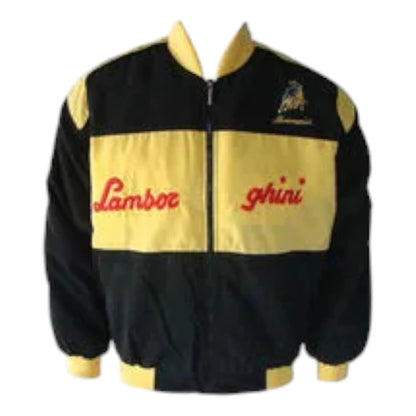 Lamborghini Racing Jacket Black and Yellow