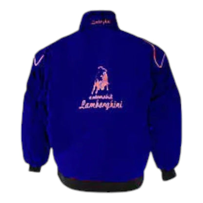 Lamborghini Racing Jacket Blue with Red Piping
