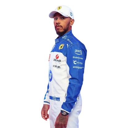 Lewis Hamilton 2025 Ferrari HP Race Suit - Miami GP