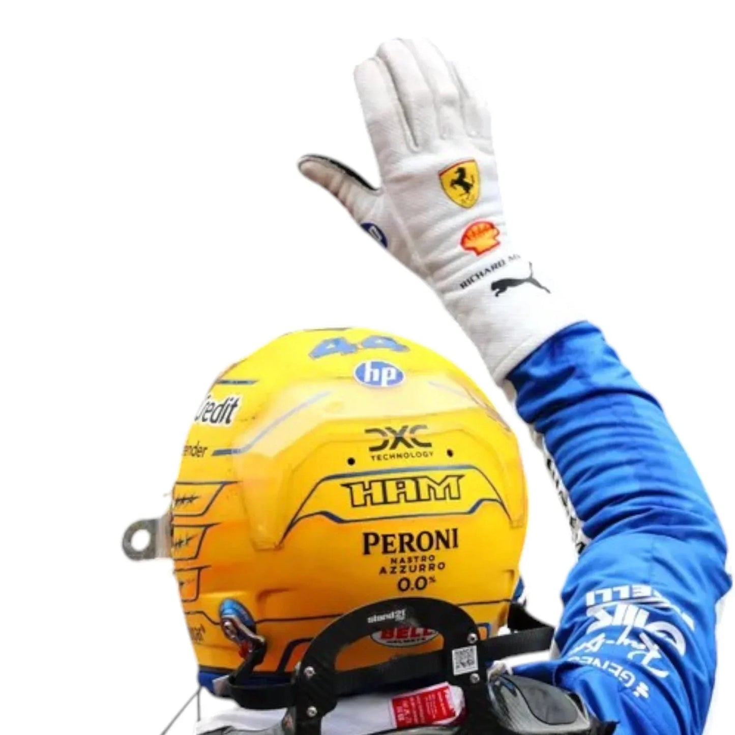 Lewis Hamilton 2025 Ferrari HP Racing Gloves | Miami GP