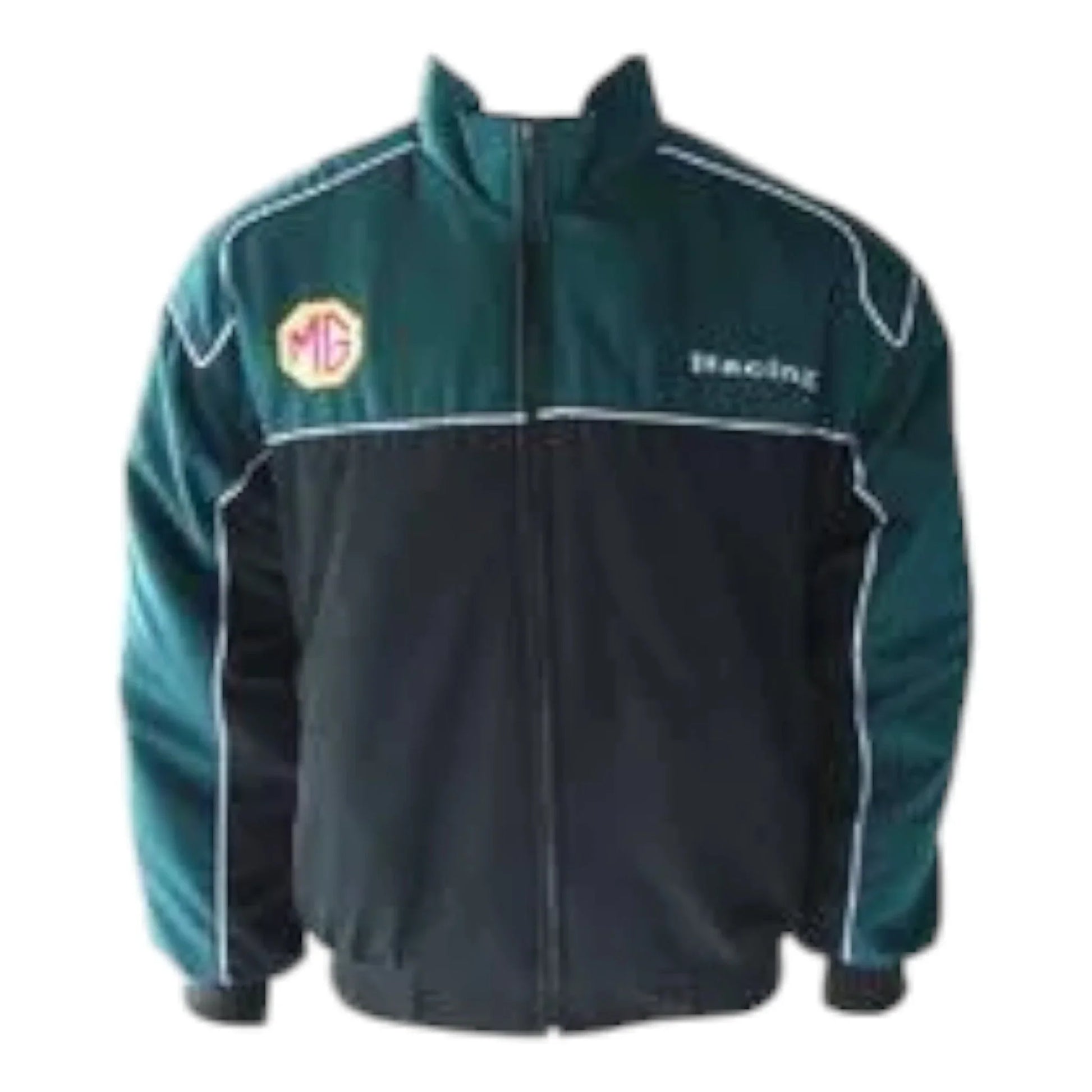 MG Racing Jacket Black and Green - F1 Vintage Racewear