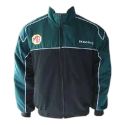 MG Racing Jacket Black and Green - F1 Vintage Racewear