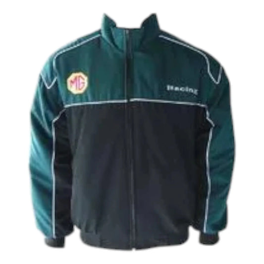 MG Racing Jacket Black and Green - F1 Vintage Racewear