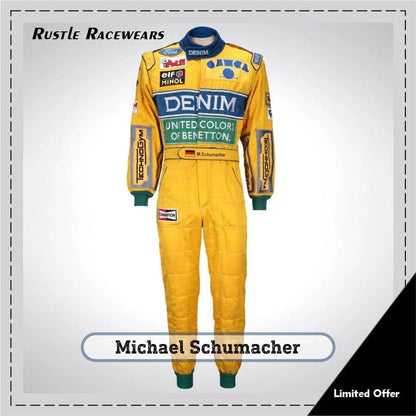 MICHAEL SCHUMACHER 1993 RACE SUIT F1 REPLICA