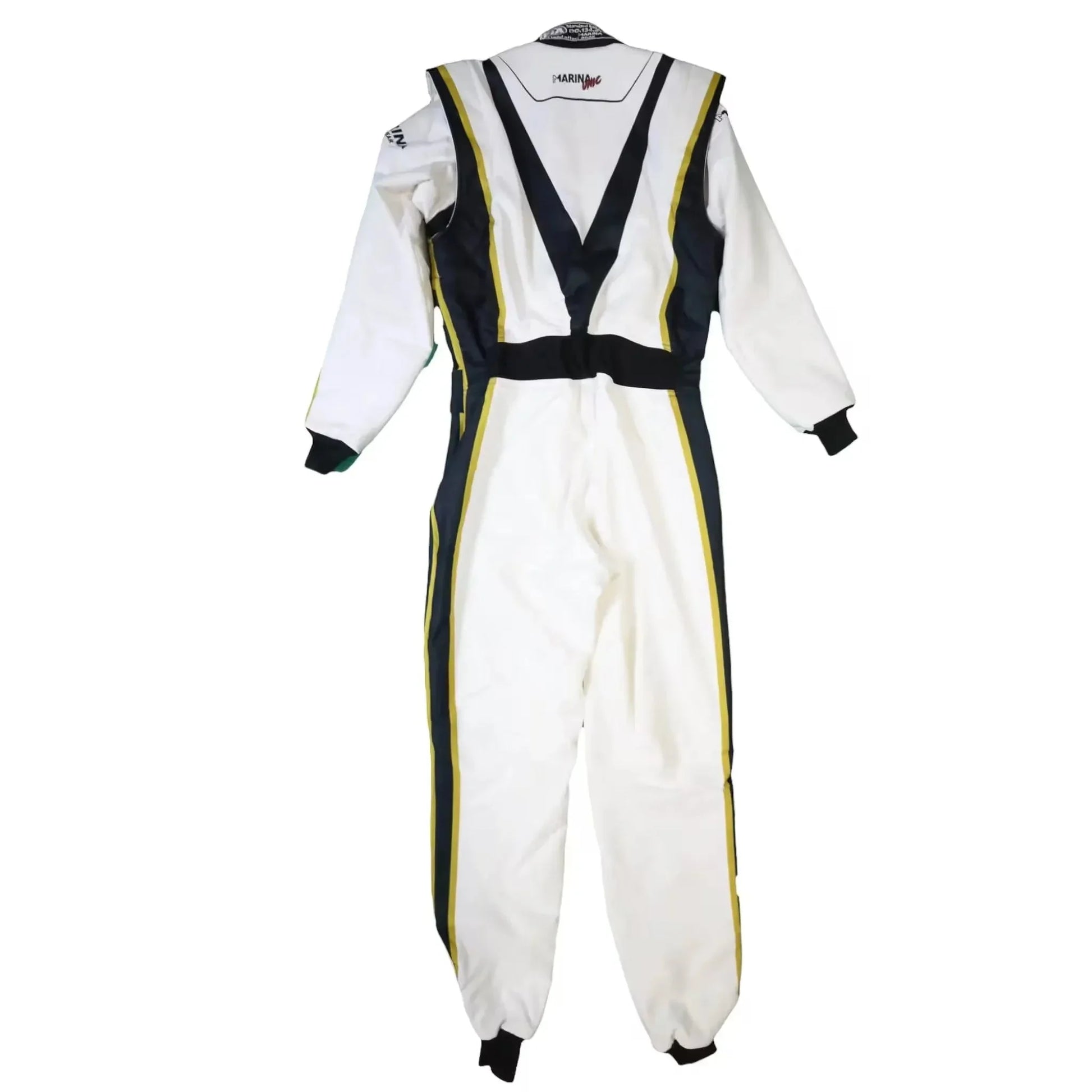 Marina Unic White Gold Racing Suits - F1 Vintage Racewear