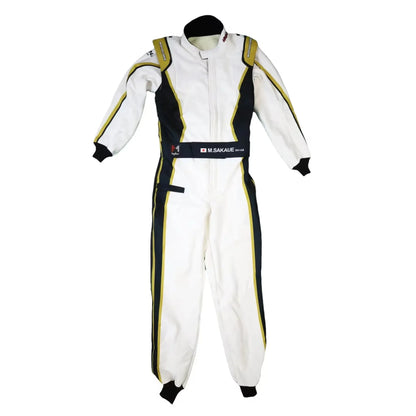 Marina Unic White Gold Racing Suits - F1 Vintage Racewear