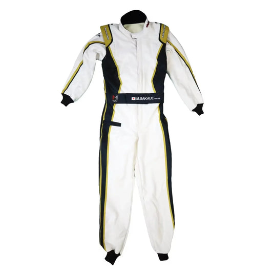 Marina Unic White Gold Racing Suits - F1 Vintage Racewear