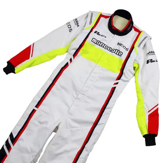 Marina Unic White Fluorescence Racing Suits - F1 Vintage Racewear