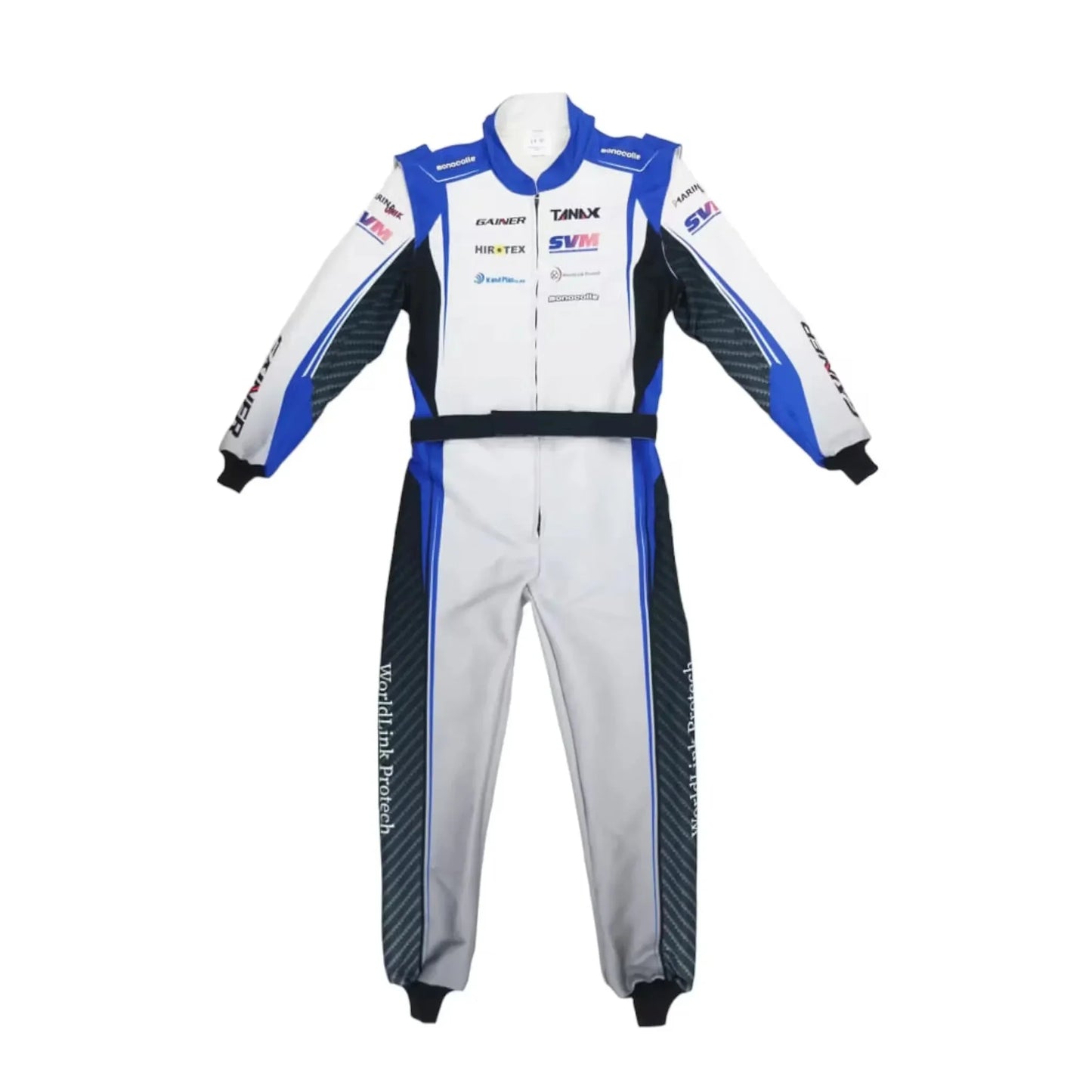 Marina Unik Carbon Blue Custom Kart Suits - F1 Vintage Racewear