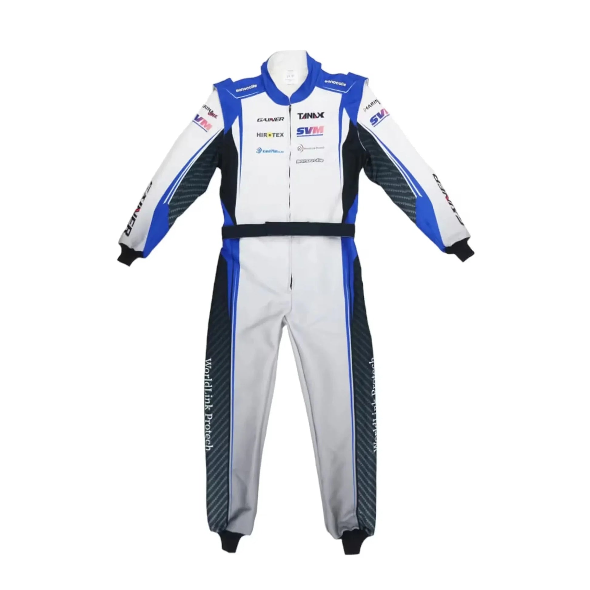 Marina Unik Carbon Blue Custom Kart Suits - F1 Vintage Racewear
