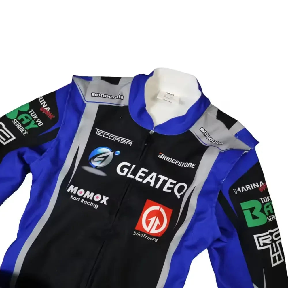 Marina Unik GLEATEQ Black Kart Racing Suits - F1 Vintage Racewear
