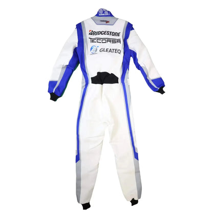 Marina Unik GLEATEQ White Kart Racing Suits - F1 Vintage Racewear
