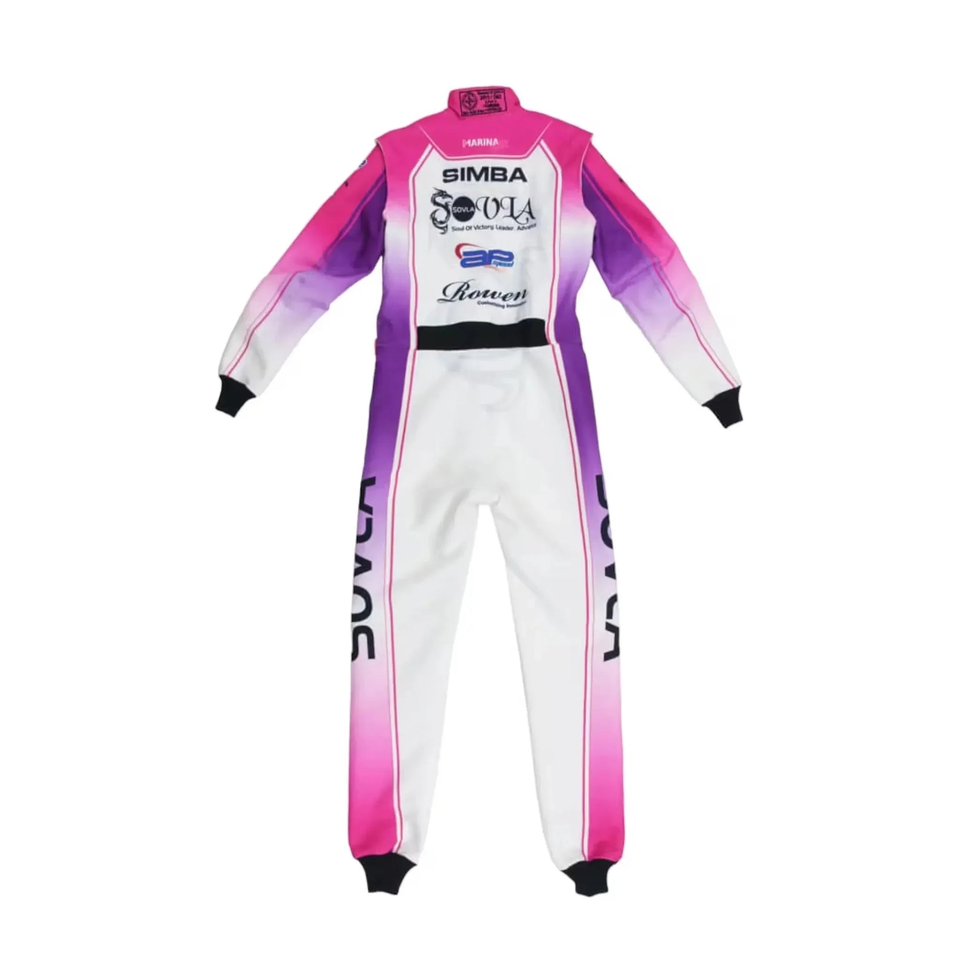 Marina Unik Sovla White Racing Kart Suits - F1 Vintage Racewear