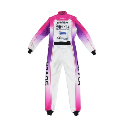 Marina Unik Sovla White Racing Kart Suits - F1 Vintage Racewear