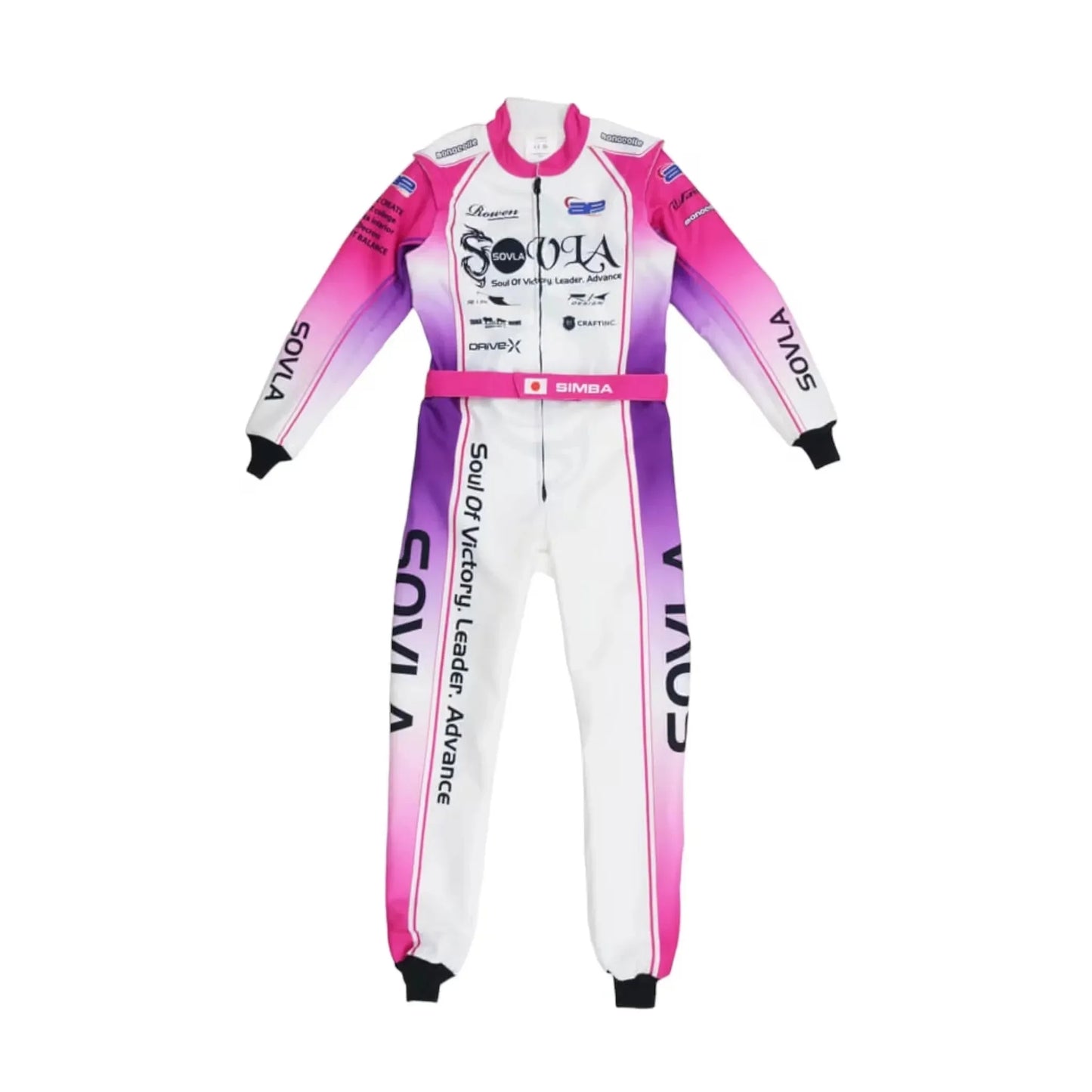 Marina Unik Sovla White Racing Kart Suits - F1 Vintage Racewear