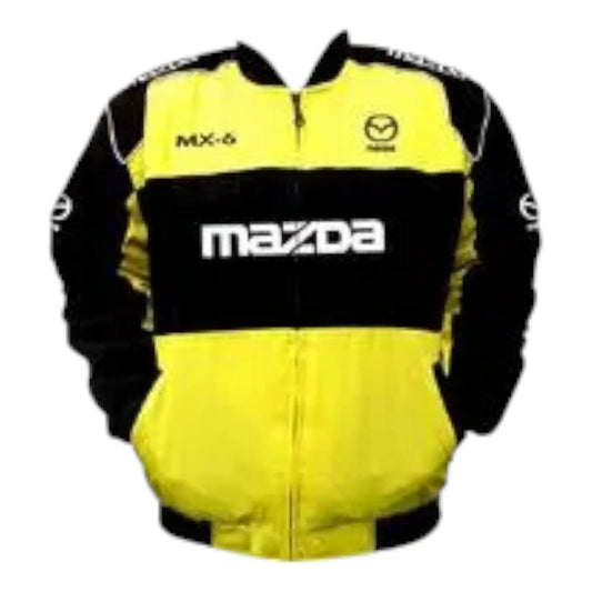 Mazda MX-6 Racing Jacket Yellow and Black - F1 Vintage Racewear