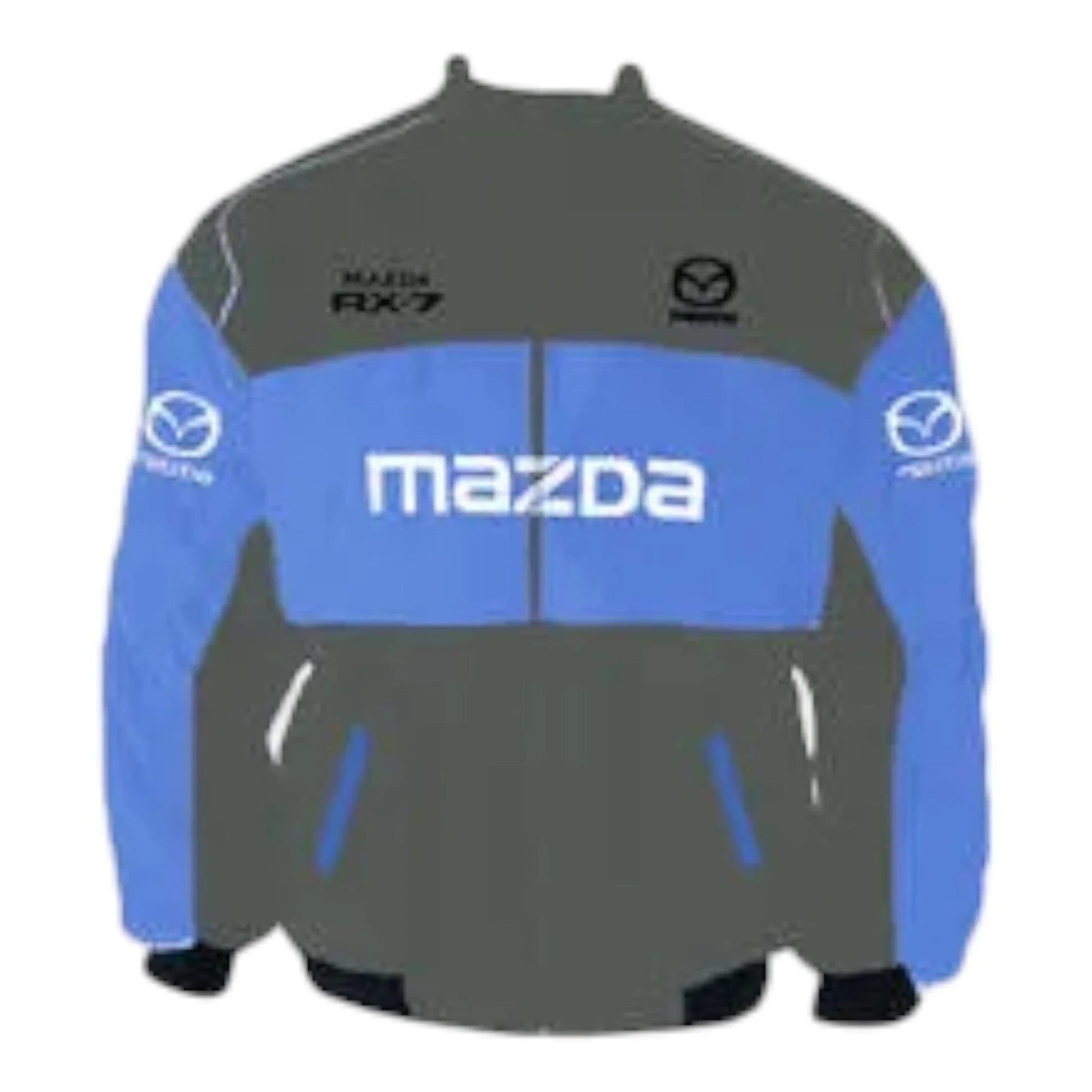 Mazda RX-7 Racing Jacket Dark Gray and Royal Blue