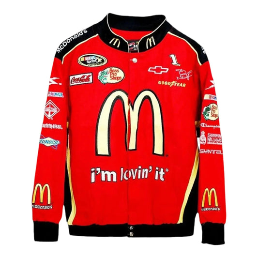 McDonald's Vintage Racing Embroidered Performance F1 Bomber Jacket - F1 Vintage Racewear
