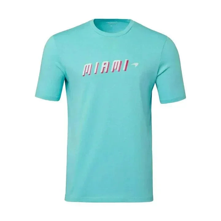 McLaren F1 Men's Miami Neon Graphic T-Shirt-Black/White/Vice Blue/Beetroot Purple/Crystal Rose/Aqua Sky