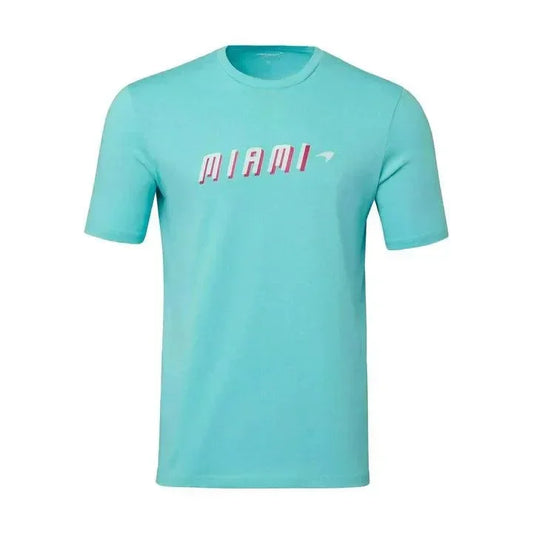 McLaren F1 Men's Miami Neon Graphic T-Shirt-Black/White/Vice Blue/Beetroot Purple/Crystal Rose/Aqua Sky