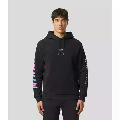 McLaren F1 Men's Miami Neon Logo Hoodie -Black/Vice Blue/Aqua Sky