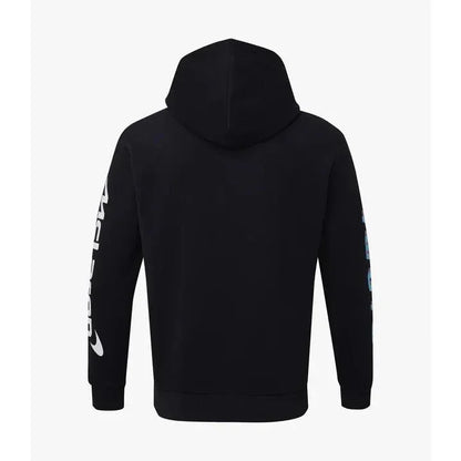 McLaren F1 Men's Miami Neon Logo Hoodie -Black/Vice Blue/Aqua Sky