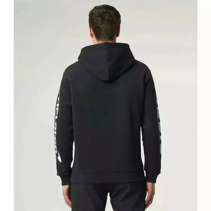 McLaren F1 Men's Miami Neon Logo Hoodie -Black/Vice Blue/Aqua Sky